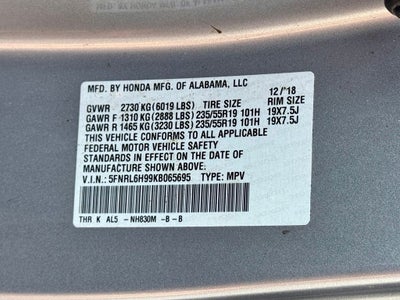 2019 Honda Odyssey Elite