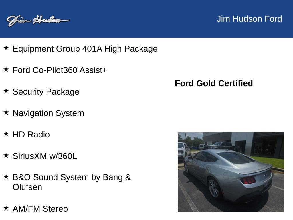 2024 Ford Mustang GT Premium CERTIFIED CO PILOT ASSIST + NAVI ACTIVE VALVE EXHA