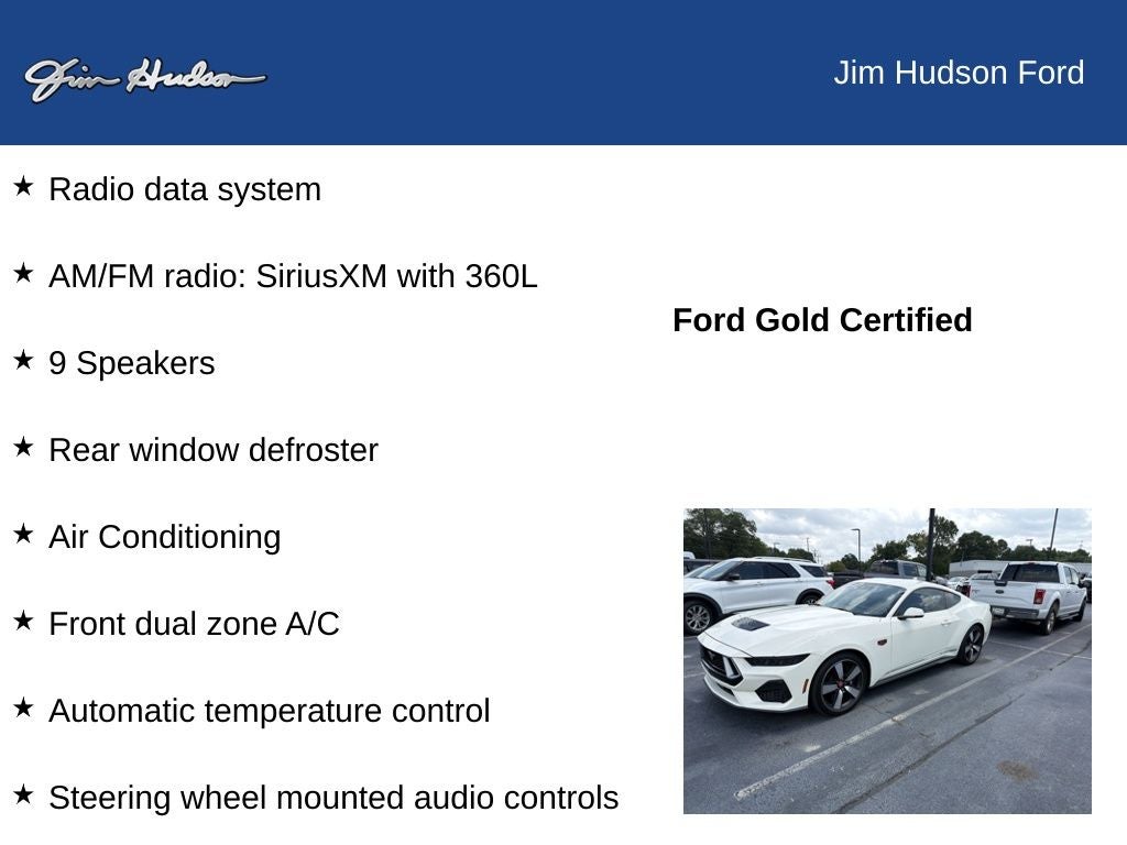 2025 Ford Mustang GT Premium FORD CERTIFIED 60TH ANNIVERSARY PACKAGE
