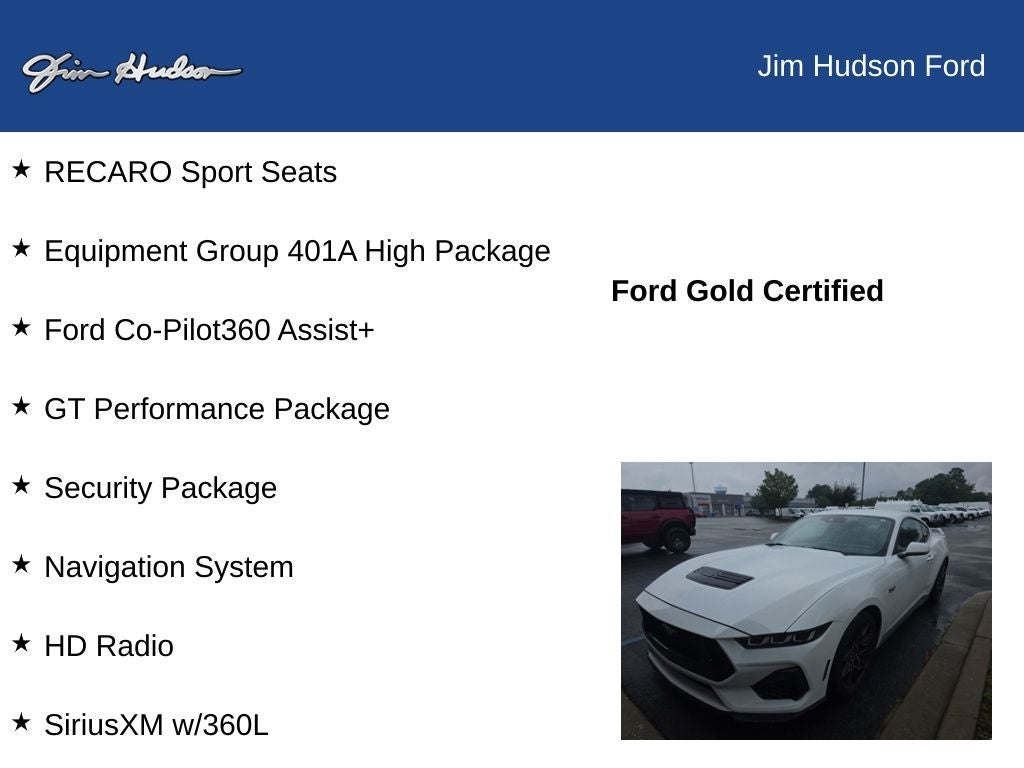 2024 Ford Mustang GT Premium CERTIFIED GT PERFORMANCE PACKAGE