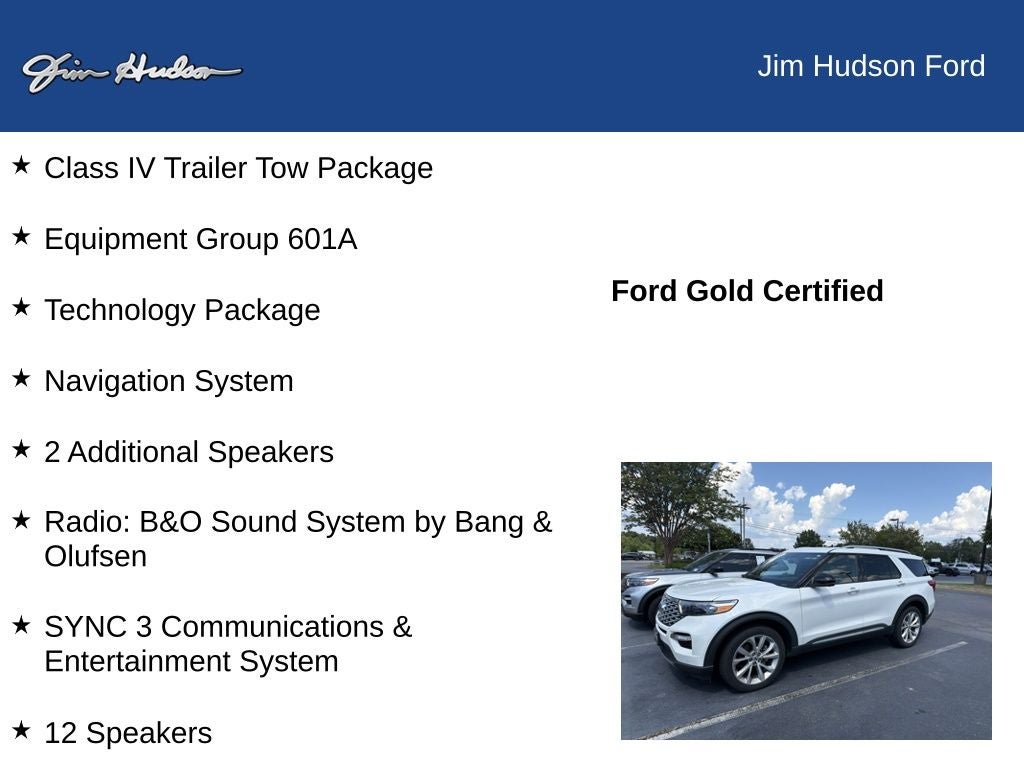 2022 Ford Explorer Platinum FORD CERTIFIED NAVI LEATHER TECH PACKAGE