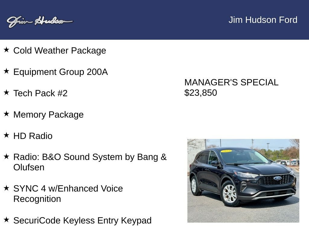 2023 Ford Escape Active GOLD CERTIFIED TECH 2 360 CAMERA