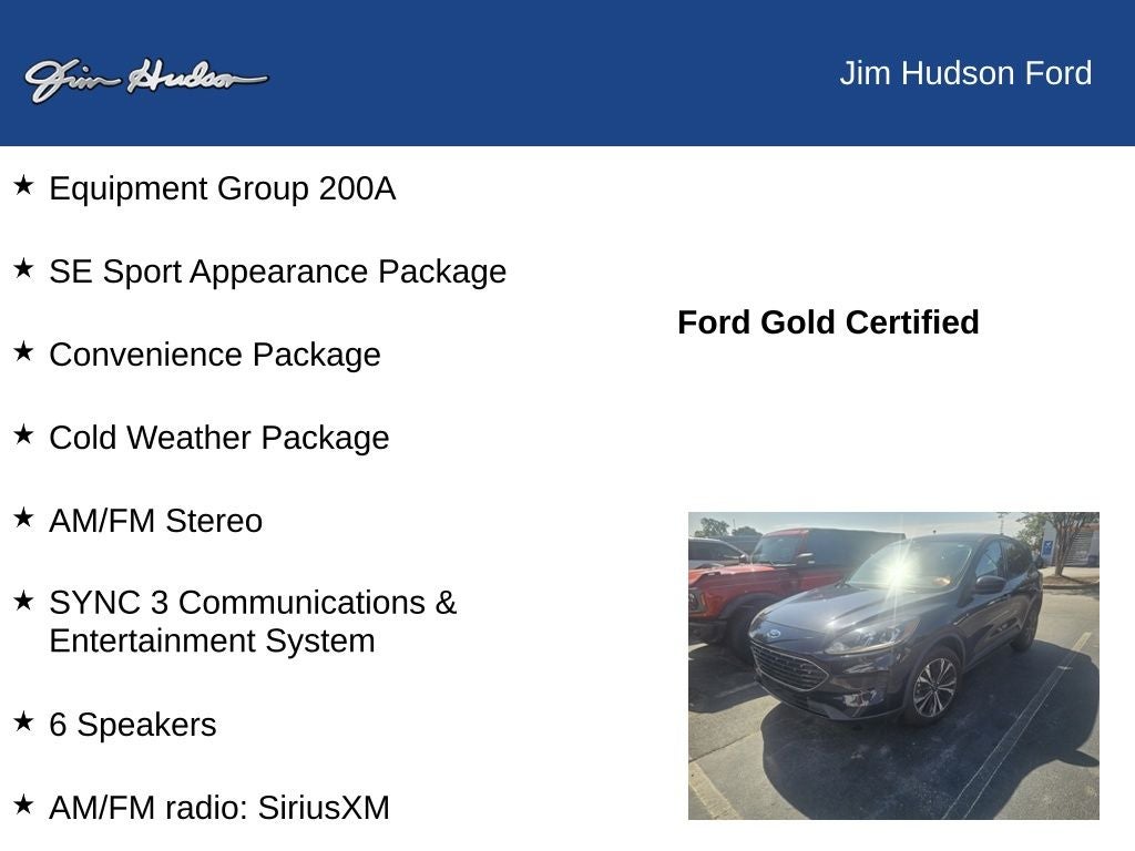 2021 Ford Escape SE FORD CERTIFIED SPORT PACKAGE
