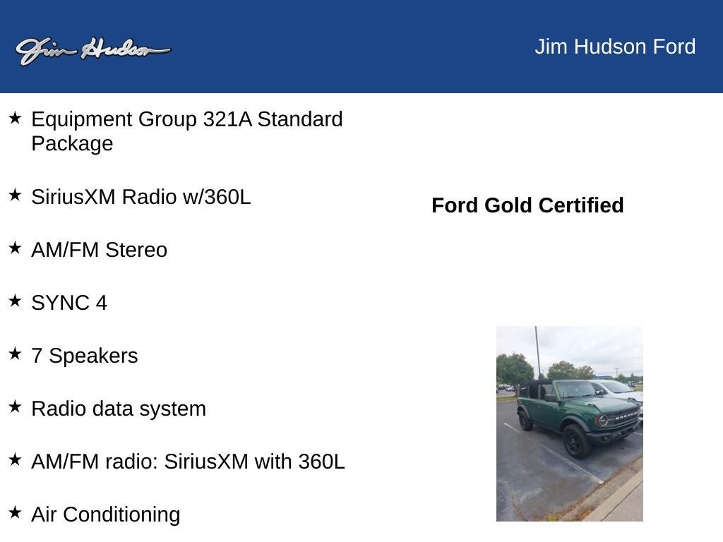 2024 Ford Bronco Black Diamond FORD CERTIFIED