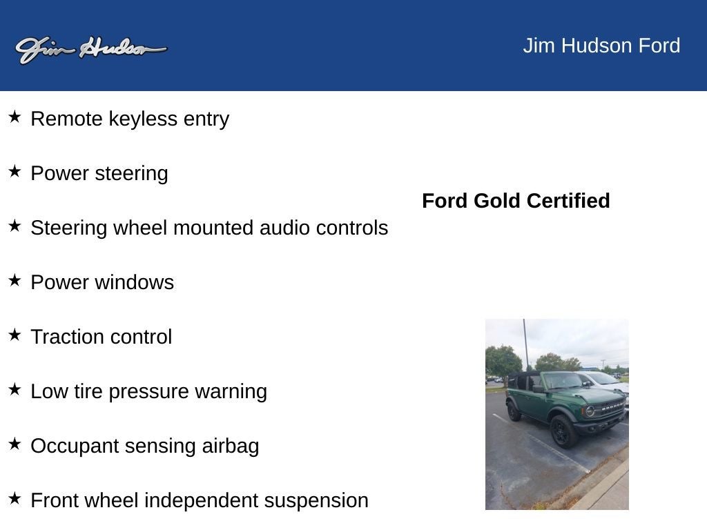 2024 Ford Bronco Black Diamond FORD CERTIFIED