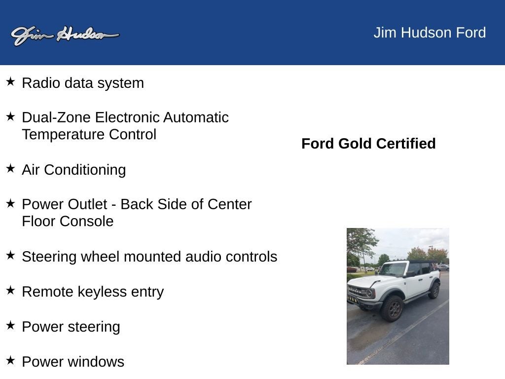 2022 Ford Bronco Big Bend FORD CERTIFIED MID PACKAGE CO PILOT 360