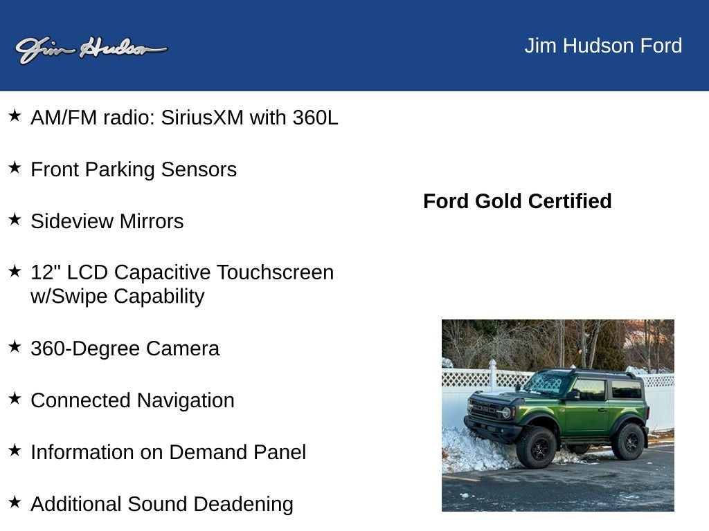 2022 Ford Bronco Wildtrak CERTIFIED NAVI HIGH PACKAGE