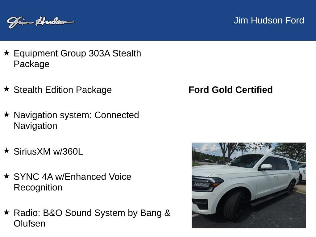 2024 Ford Expedition Max Limited FORD CERTIFIED STEALTH PACKAGE