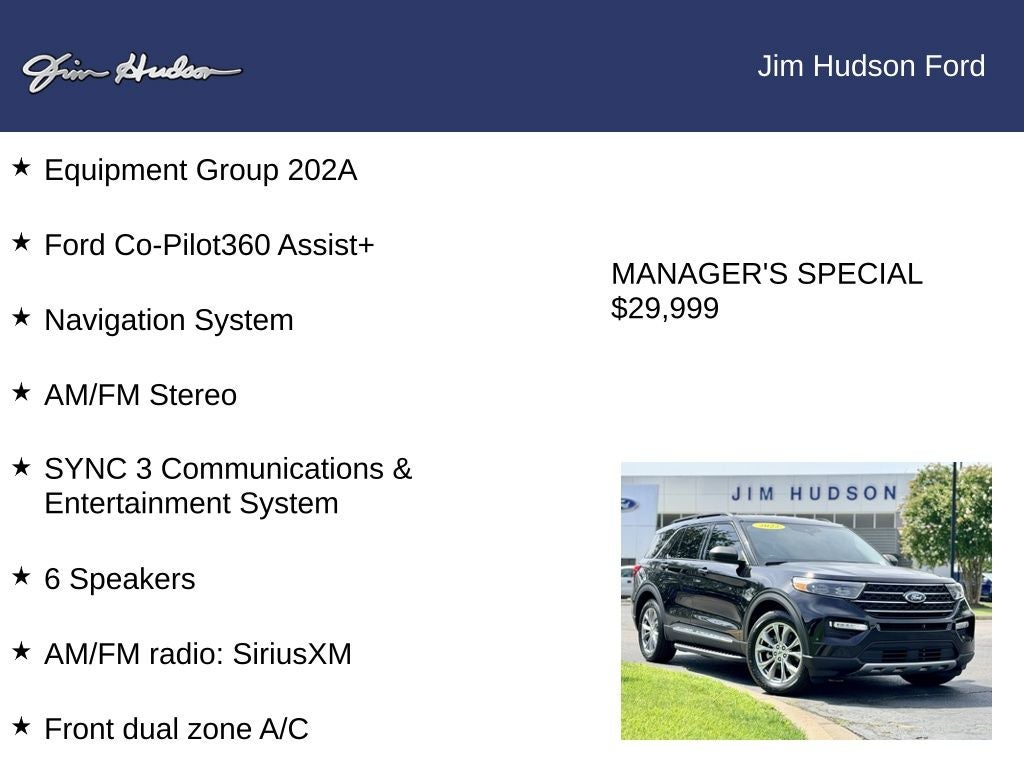 2022 Ford Explorer XLT CERTIFIED CO PILOT 360 ADAPT CRUISE NAVI