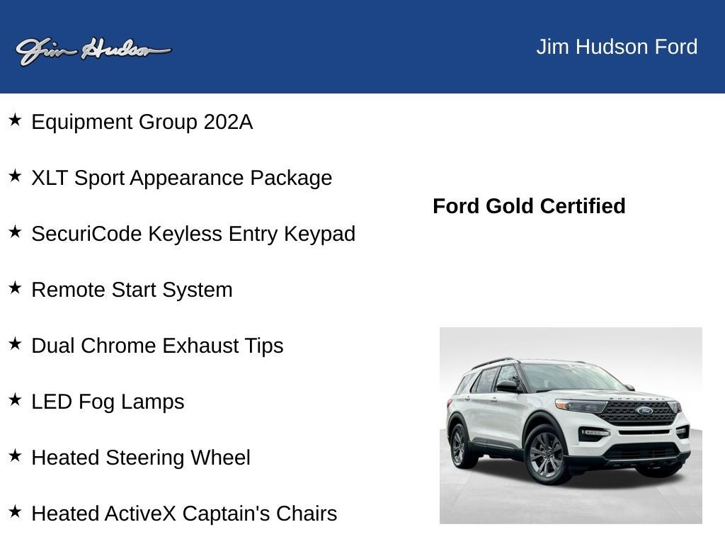 2023 Ford Explorer XLT CERTIFIED SPORT PACKAGE