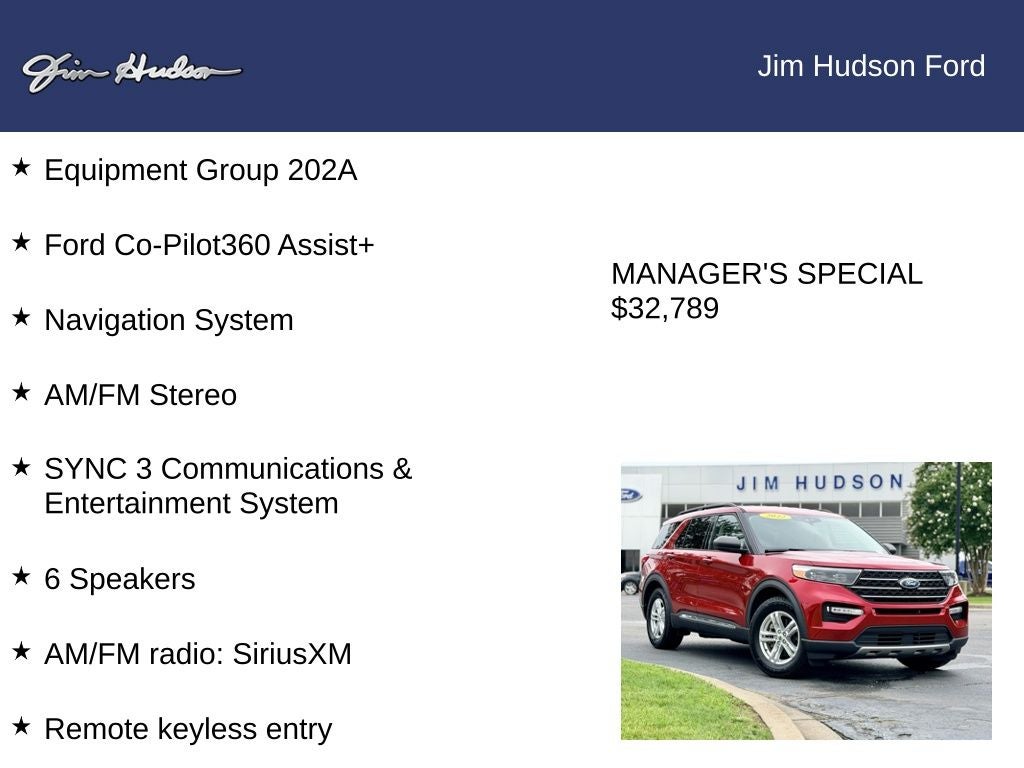2022 Ford Explorer XLT CERTIFIED NAVI CO PILOT 360