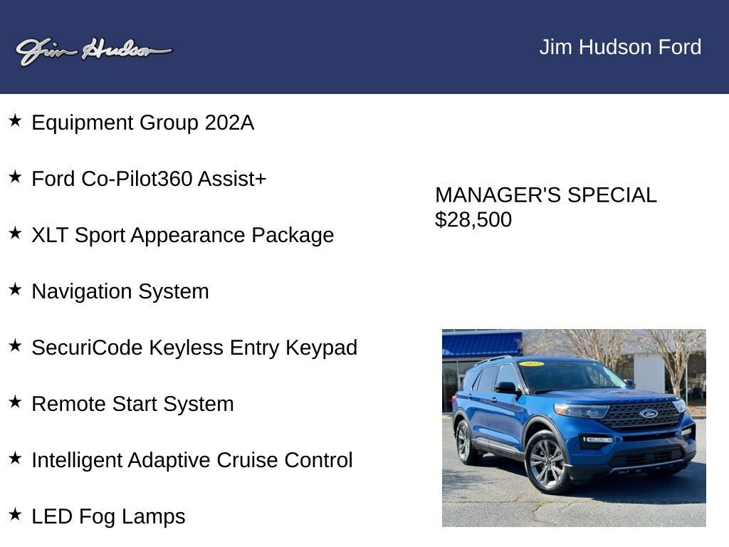 2022 Ford Explorer XLT GOLD CERTIFED CO PILOT 360 NAVI