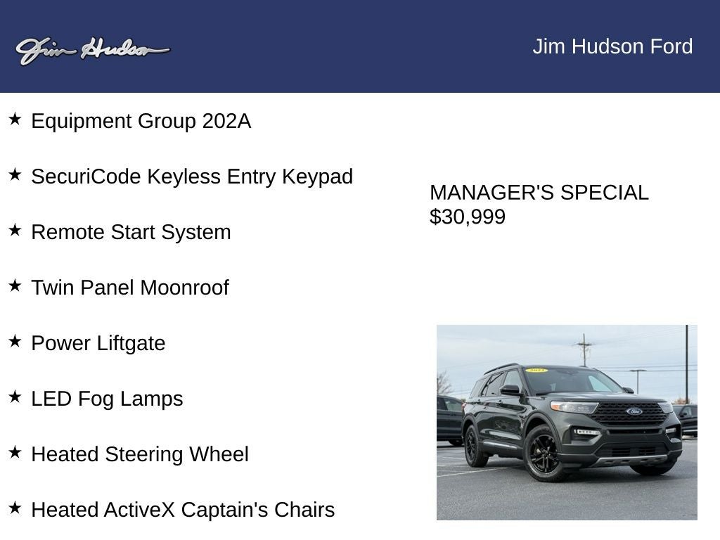 2023 Ford Explorer XLT CERTIFIED PANO ROOF HEATED SEATS