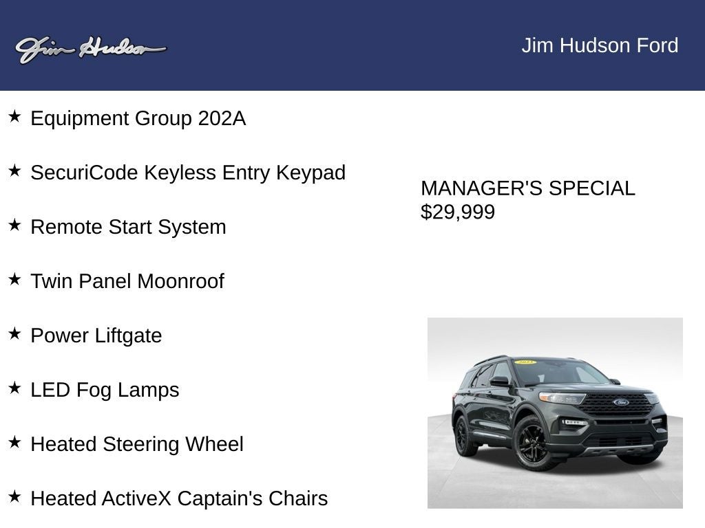 2023 Ford Explorer XLT CERTIFIED PANO ROOF HEATED SEATS