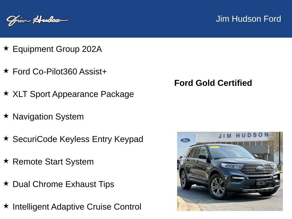 2023 Ford Explorer XLT GOLD CERTIFIED 2ND ROW BUCKETS