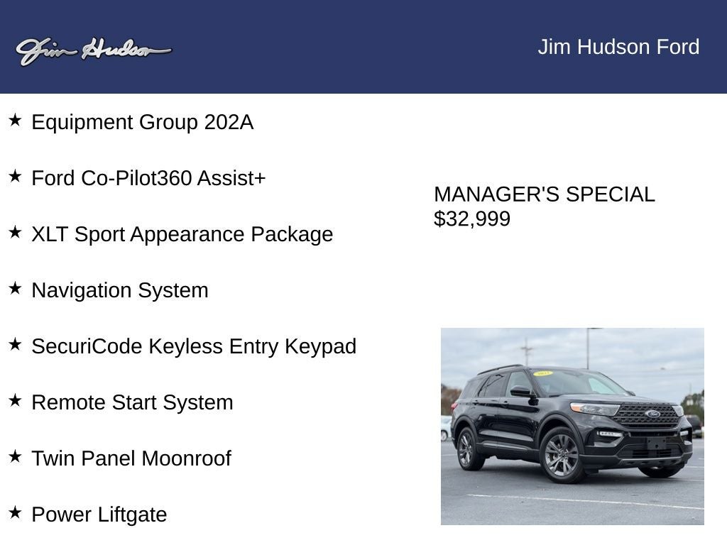 2022 Ford Explorer XLT CERTIFIED 2ND ROW BUCKETS PANO ROOF NAVI