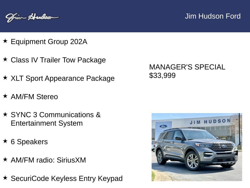 2022 Ford Explorer XLT GOLD CERTIFIED SPORT PACKAGE 2ND ROW BUCKETS