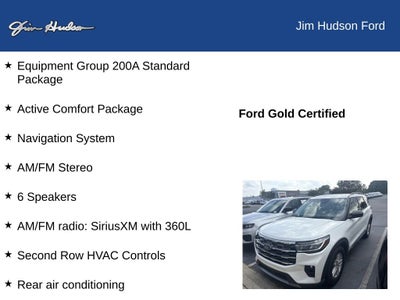 2025 Ford Explorer Active FORD CERTIFIED COMFORT PACKAGE