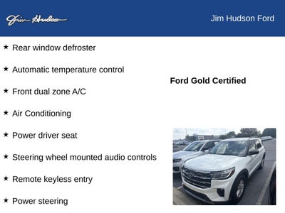 2025 Ford Explorer Active FORD CERTIFIED COMFORT PACKAGE
