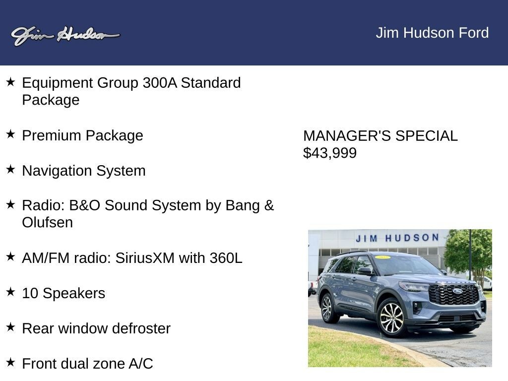 2025 Ford Explorer ST-Line CERTIFIED CO PILOT 360 PREMIUM PACKAGE