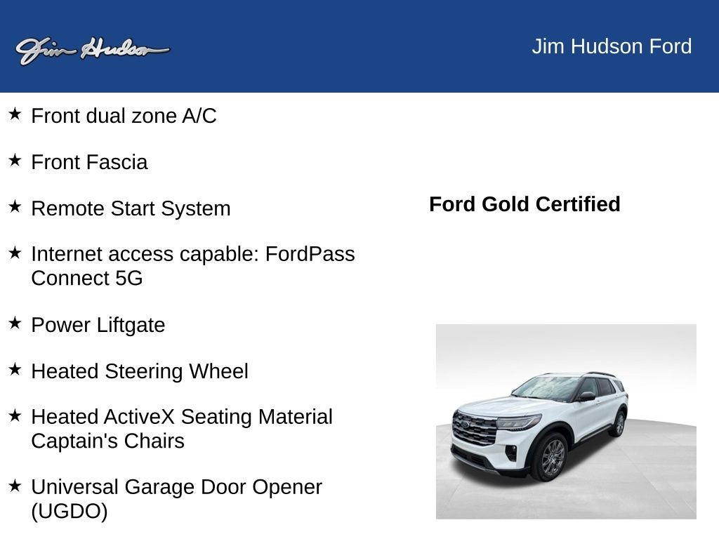 2025 Ford Explorer Active GOLD CERTIFIED COMFORT PACKAGE