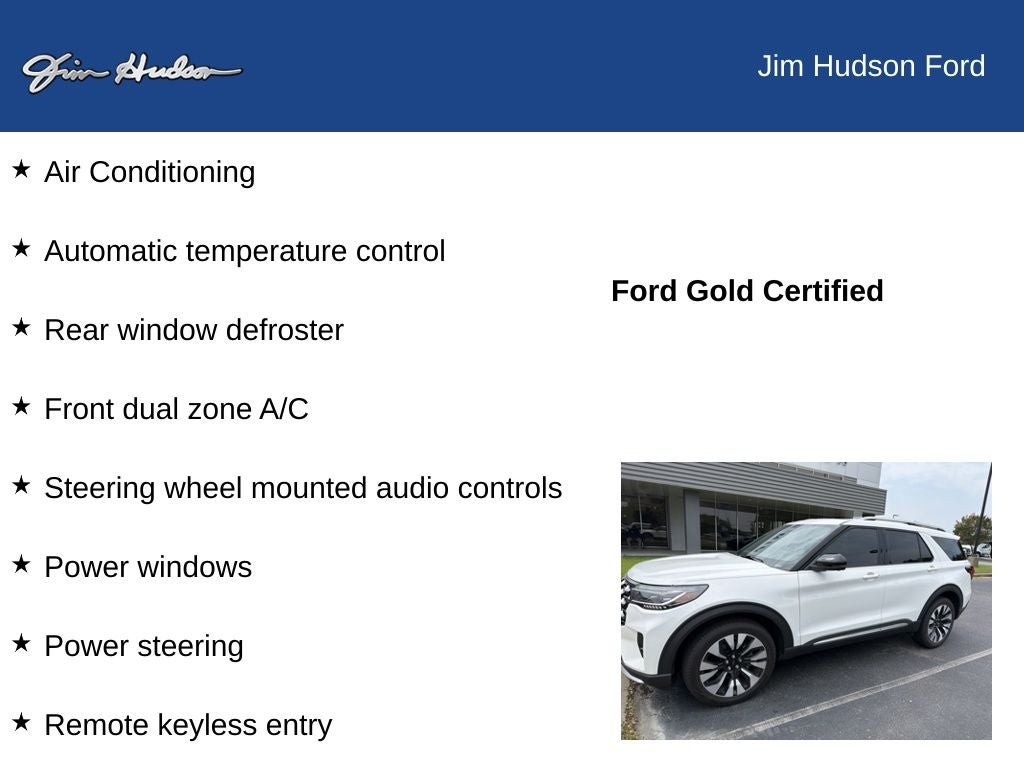 2025 Ford Explorer Platinum FORD CERTIFIED LUX LEATHER PANO ROOF