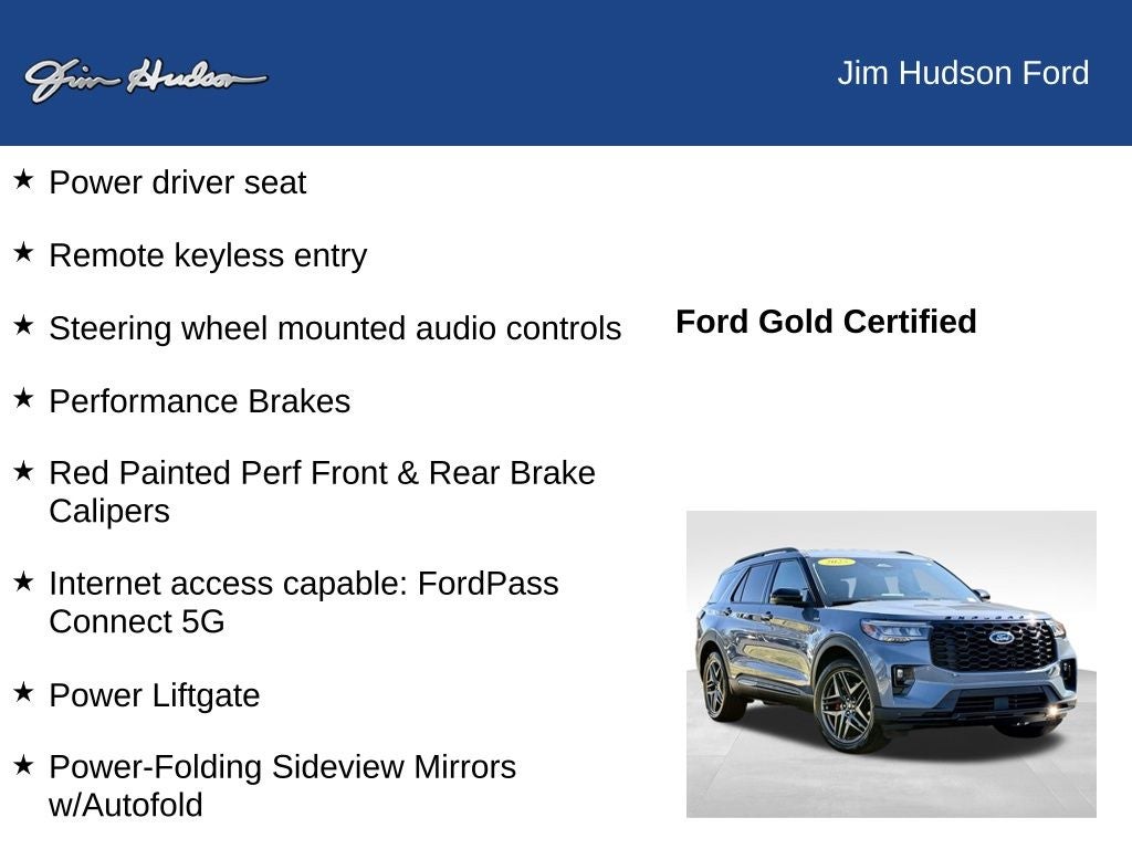 2025 Ford Explorer ST-Line GOLD CERTIFIED MASSAGING SEATS