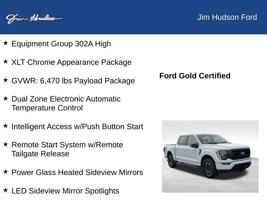 2022 Ford F-150 XLT GOLD CERTIFIED SPORT PACKAGE