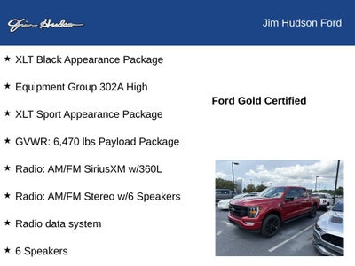 2022 Ford F-150 XLT FORD CERTIFIED BLACK APPEARANCE PACKAGE