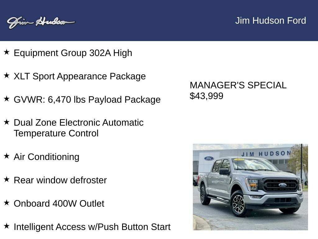 2023 Ford F-150 XLT CERTIFIED 4X4 SPORT APPEARANCE