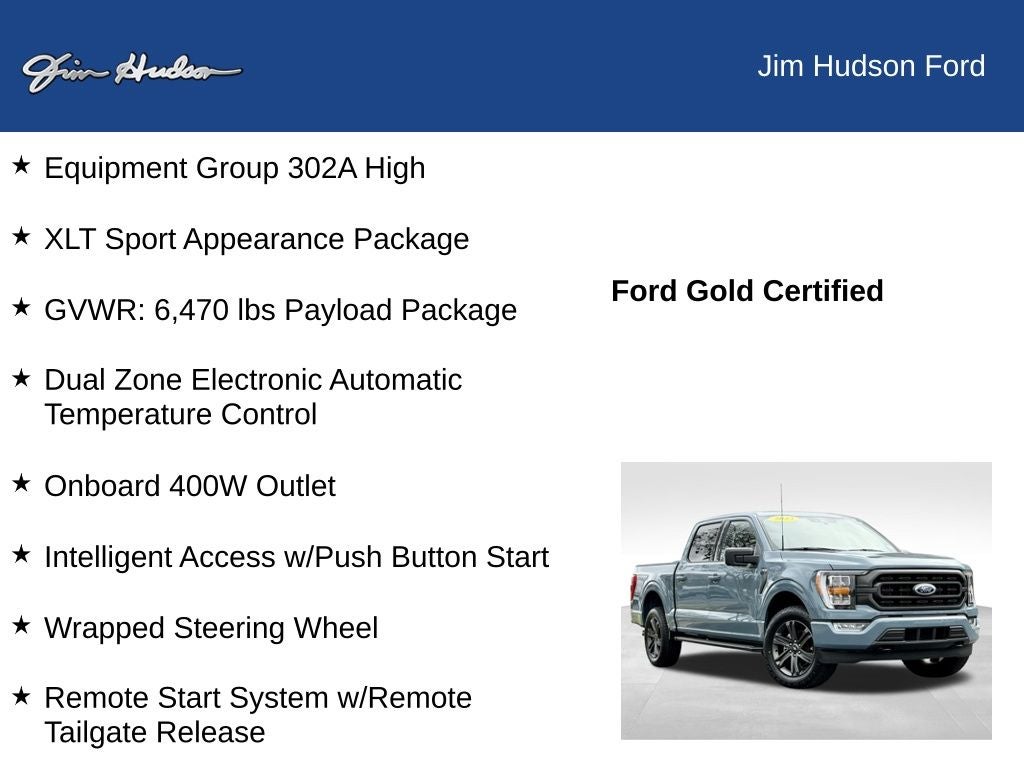 2023 Ford F-150 XLT GOLD CERTIFIED SPORT PACKAGE