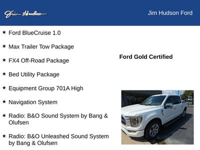2023 Ford F-150 Platinum FORD CERTIFIED PANO ROOF FX4 EXT RANGE TANK