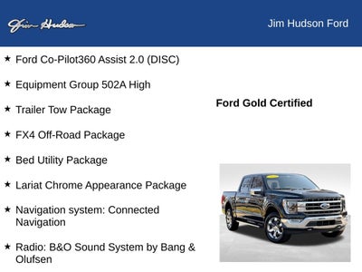 2022 Ford F-150 Lariat GOLD CERTIFIED TRAILER TOW PACKAGE 360 CAMERA