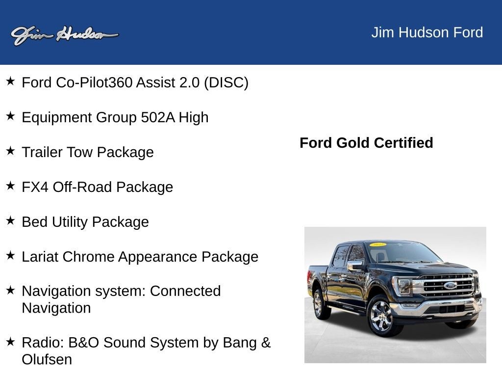 2022 Ford F-150 Lariat GOLD CERTIFIED TRAILER TOW PACKAGE 360 CAMERA