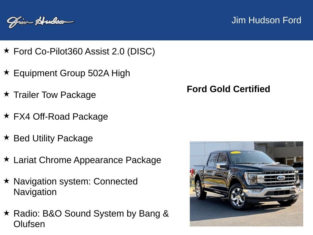 2022 Ford F-150 Lariat GOLD CERTIFIED TRAILER TOW PACKAGE 360 CAMERA