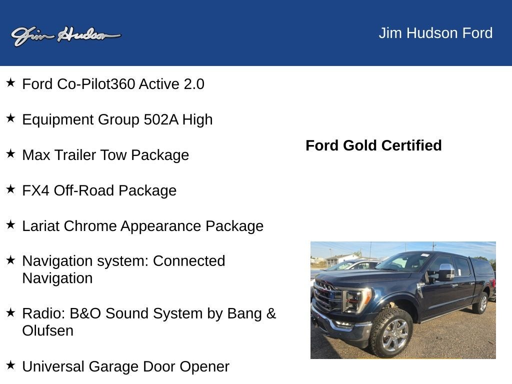 2022 Ford F-150 Lariat CERTIFIED NAVI FX4 MAX TRAILER TOW