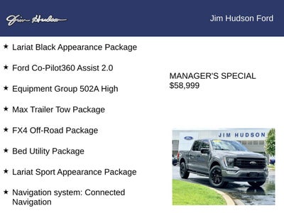 2023 Ford F-150 Lariat CERTIFIED PANO ROOF NAVI BLACK PACKAGE 360