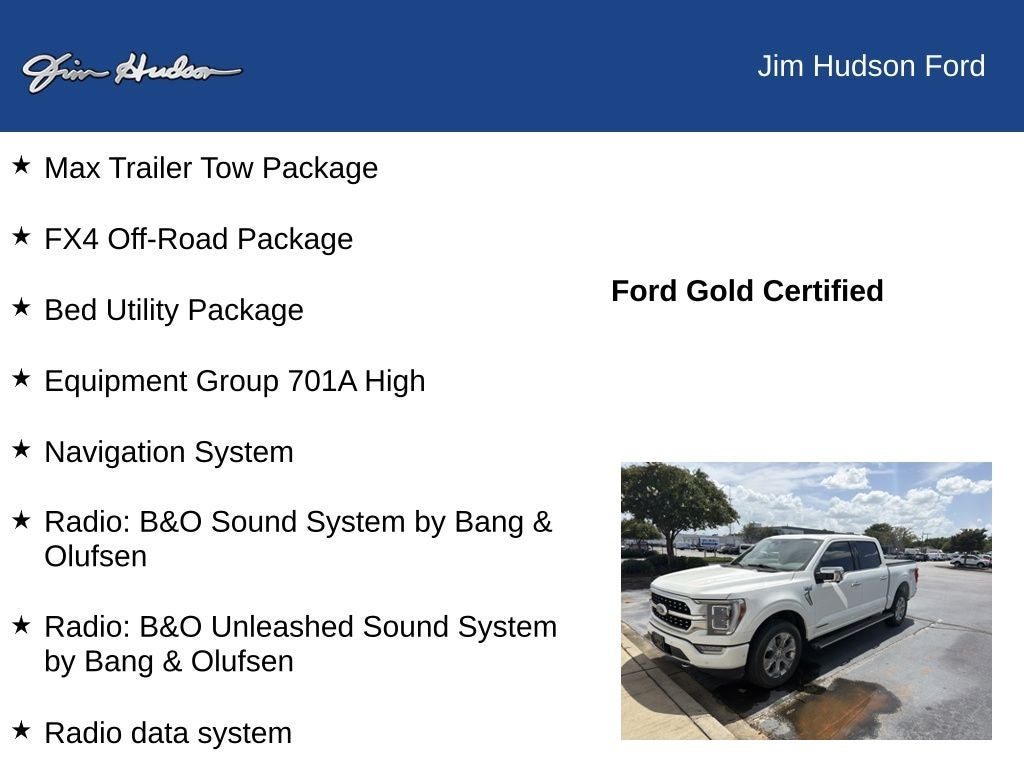 2023 Ford F-150 Platinum FORD CERTIFIED PANO ROOF FX4 LOW MILES