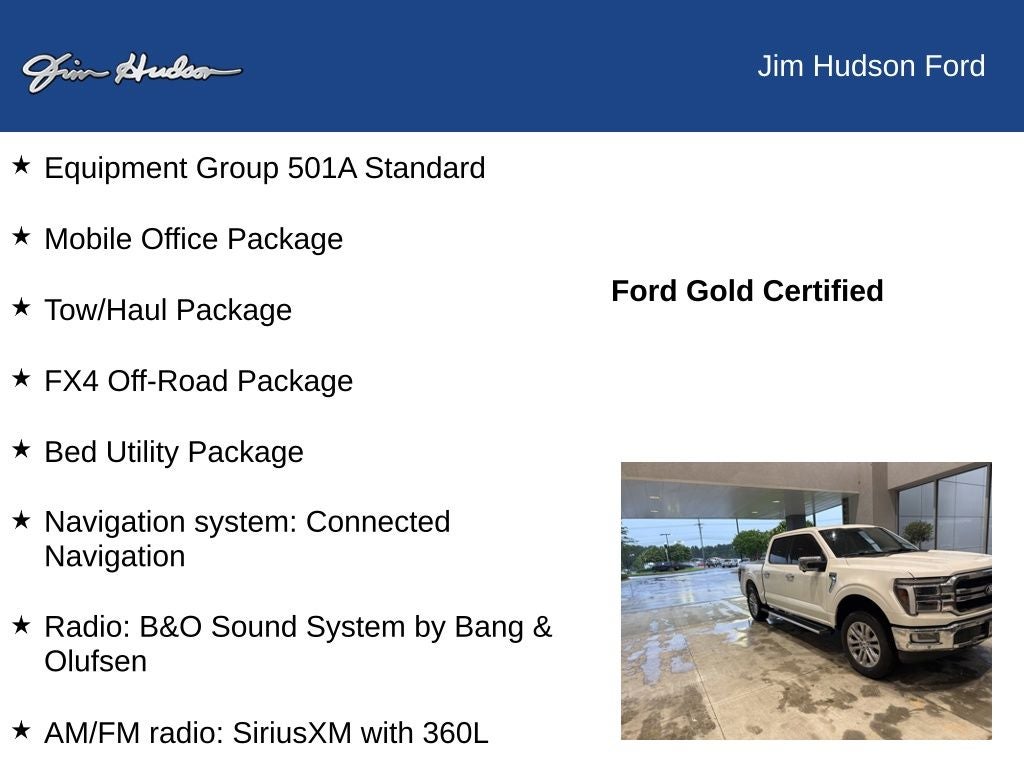 2024 Ford F-150 Lariat CERTIFIED 5.0 V8 PANO ROOF FX4