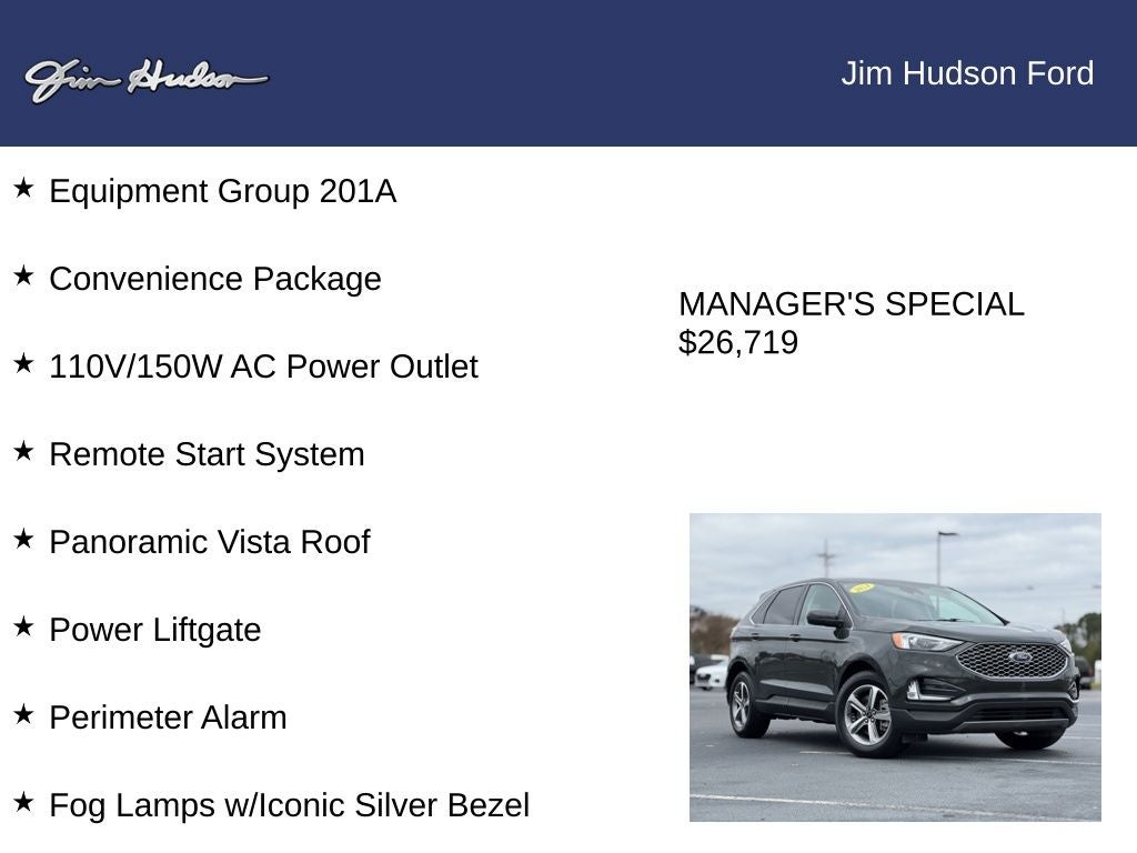 2024 Ford Edge SEL CERTIFIED PANO ROOF HEATES SEATS