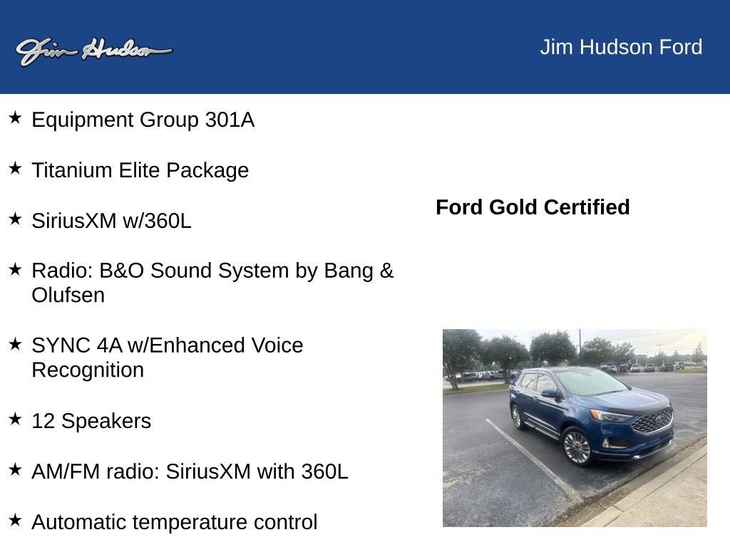 2024 Ford Edge Titanium FORD CERTIFED ELITE PACKAGE PANO ROOF LOW MILES!!