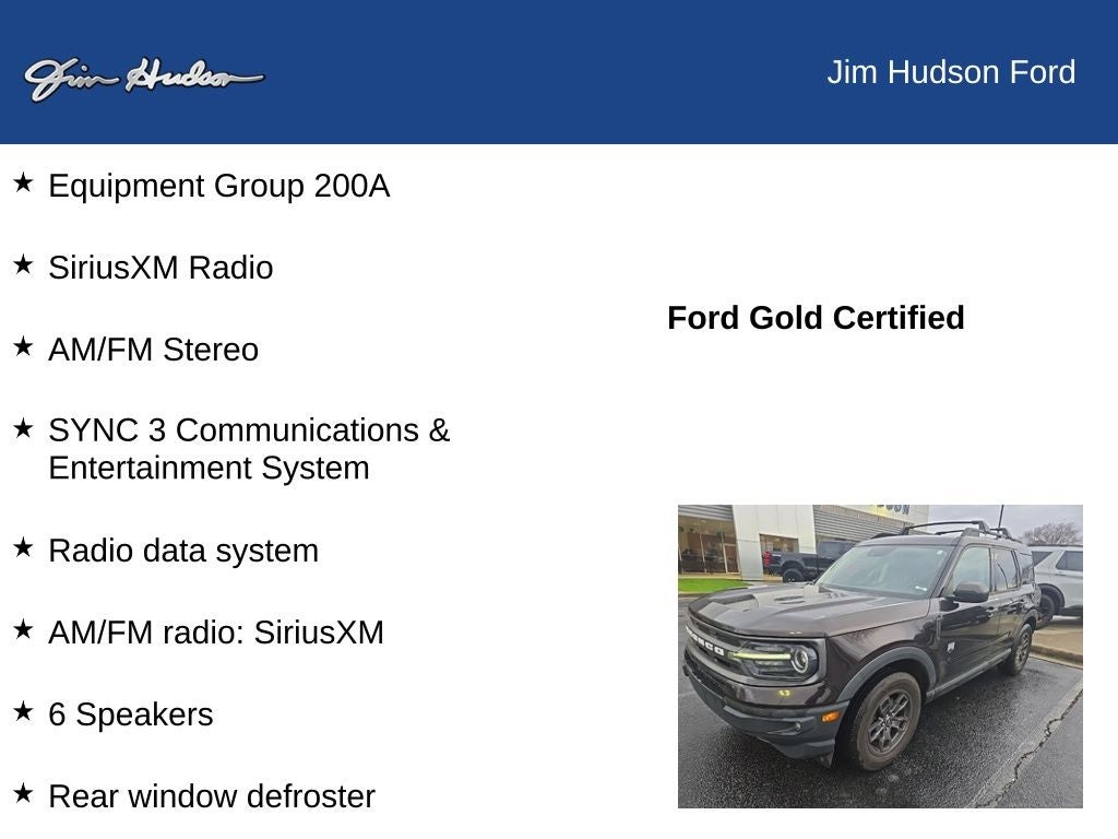 2021 Ford Bronco Sport Big Bend CERFITIED