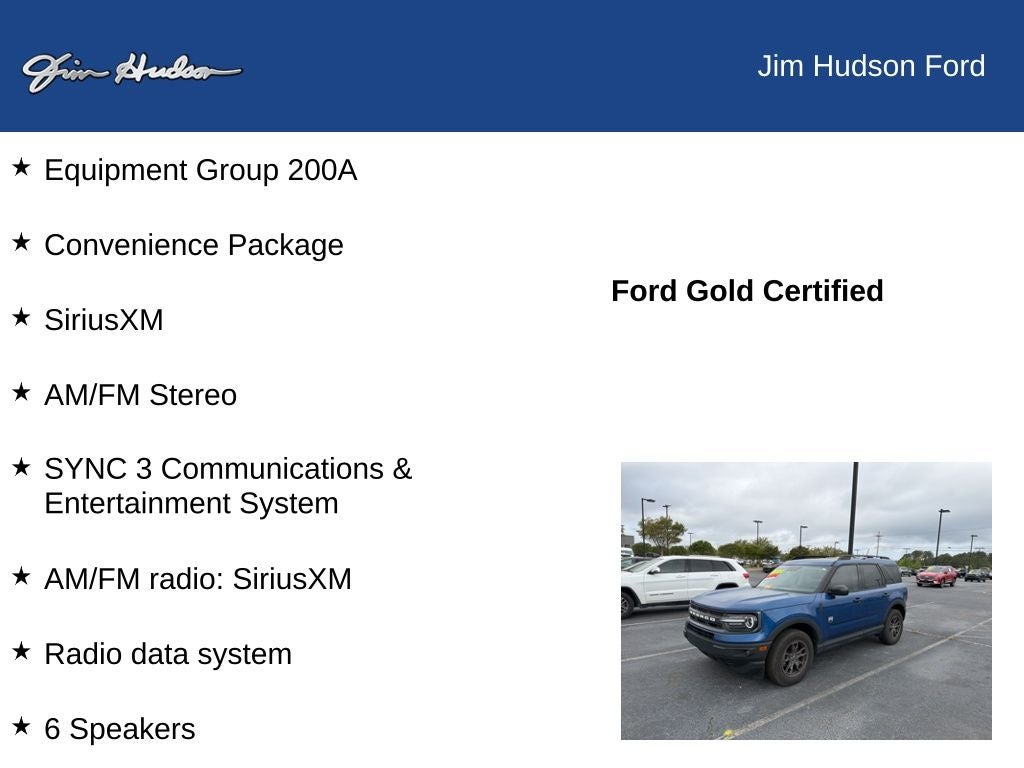 2024 Ford Bronco Sport Big Bend FORD CERTIFIED HEATED SEATS