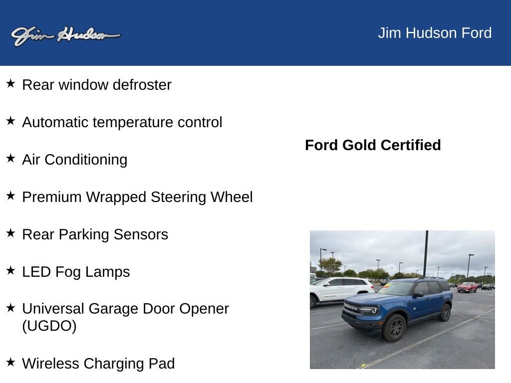 2024 Ford Bronco Sport Big Bend FORD CERTIFIED HEATED SEATS