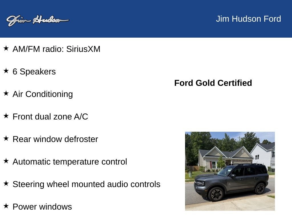 2025 Ford Bronco Sport Outer Banks CERTIFIED TECH PACKAGE POWER MOONROOF