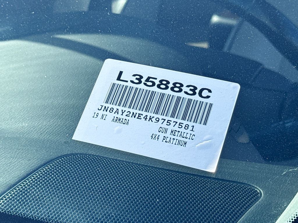 2019 Nissan Armada Platinum BACKED BY HUDSON