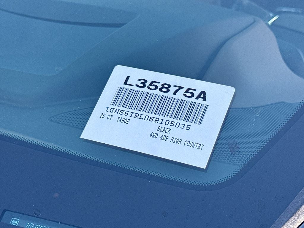 2025 Chevrolet Tahoe High Country BACKED BY HUDSON