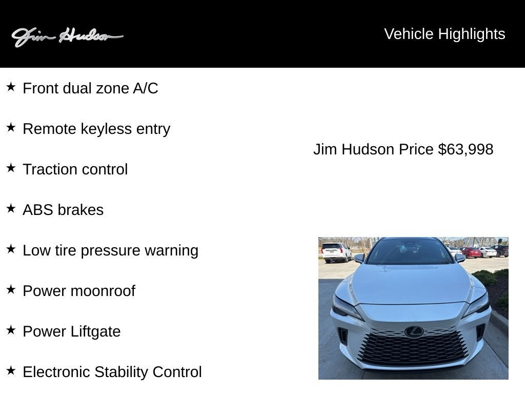 2025 Lexus RX 350 Luxury L/CERTIFIED