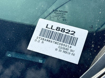 2025 Lexus RX 350 Premium L/CERTIFIED