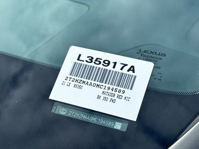 2021 Lexus RX 350 L/CERTIFIED